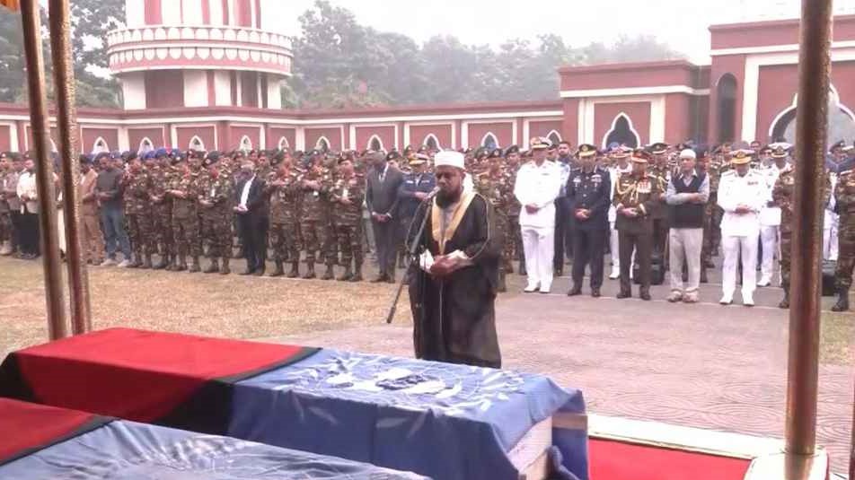 সুদানে নিহত ৬ বাংলাদেশি শান্তিরক্ষীর জানাজা সম্পন্ন